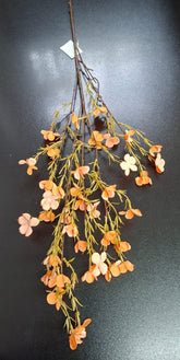 Ramură artificială cu flori de câmp portocalii  –  95cm